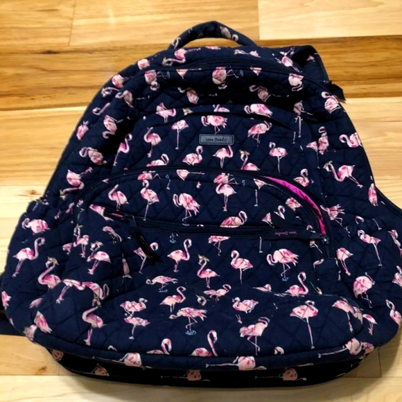 Vera Bradley Bags Vera Bradley Flamingo Large Blue Lightweight Backpack Gr Poshmark